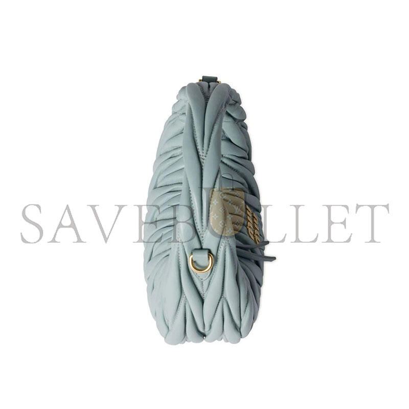 MIU MIU WANDER MATTRESSE TEXTURED HANDBAG 5BC125 (20*19*6cm)